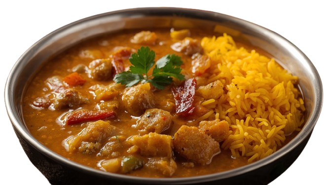 Dhal Curry with Saffron Rice